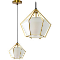 Lampa Wisząca Sufitowa Diament Szklana APP451-1CP Biała