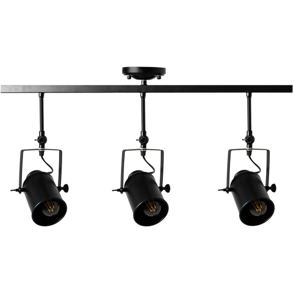 Reflektor lampa ruchoma spot sufitowa potrójna E27 APP487-3C czarna