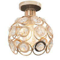 Elegancka Lampa Sufitowa App205-1c Kryształ Złota
