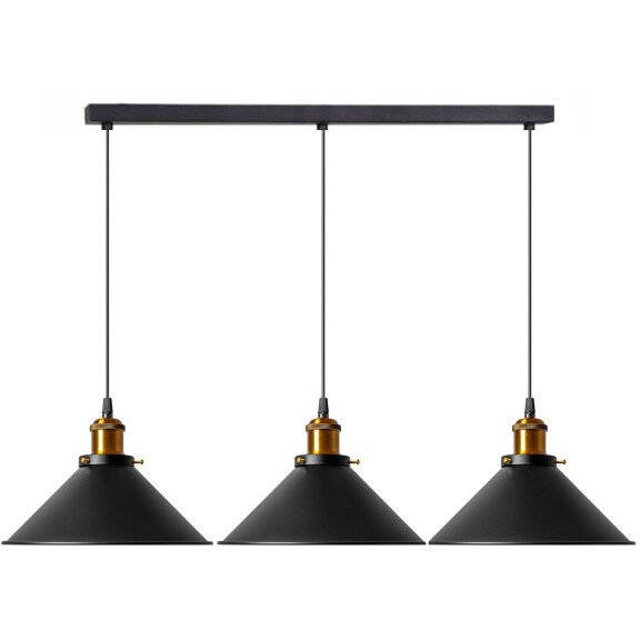 Lampa Sufitowa Wisząca Porto App017-3cp Czarna