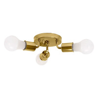 Lampa Sufitowa Potrójna Plafon Metalowa APP704-3C Złota