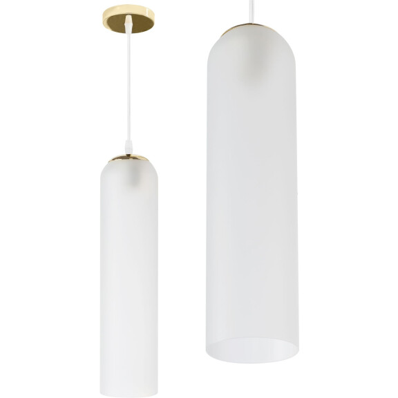 Lampa Sufitowa Wisząca Szklana APP665-1CP Biała