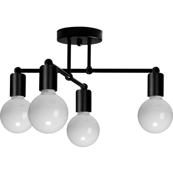 Lampa Sufitowa Wisząca Poczwórna 392200 Czarny Mat