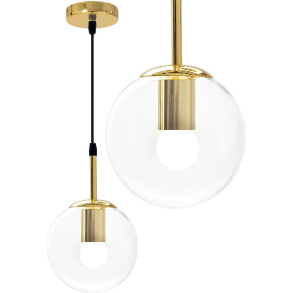 Lampa Sufitowa Wisząca Szklana Kula APP686-1CP Złota