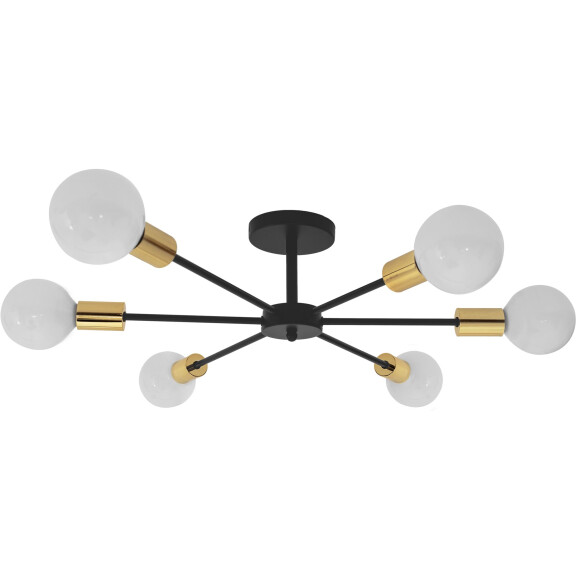 Lampa Pająk 6 APP501-6C Czarna