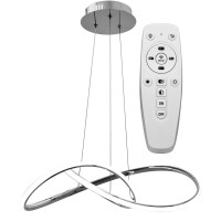 Lampa Sufitowa Wisząca Ring Nowoczesna Led + Pilot App393-cp Chrom