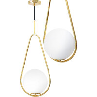Lampa Sufitowa Wisząca Szklana Kula APP472-1CP Biała