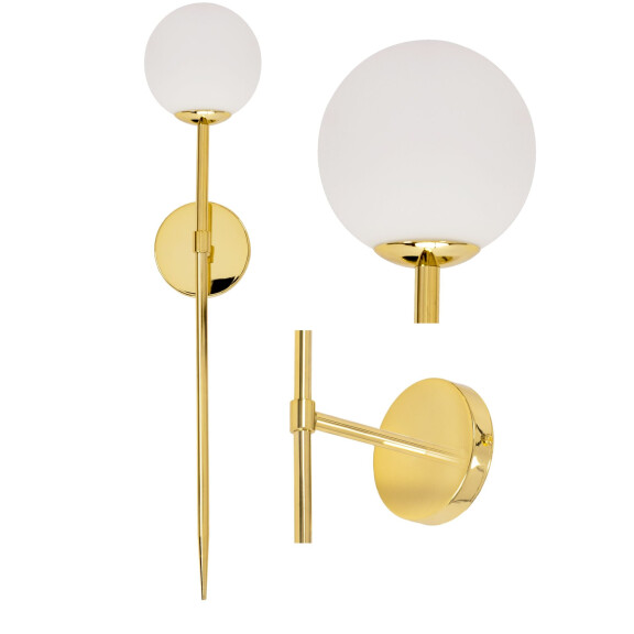 LAMPA KINKIET NOWOCZESNY 90cm APP582-1W Złota