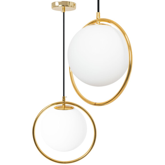 Lampa Sufitowa Wisząca Szklana Kula APP430-1CP Biała