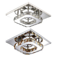 Lampa Sufitowa Kryształowa Kwadratowa Plafon Glamour 8W APP405-C APP406-C
