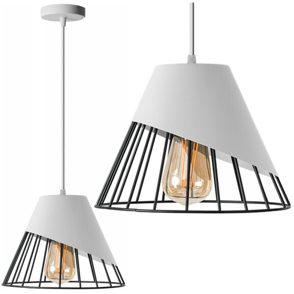 Lampa Sufitowa Wisząca Klosz Metal App228-1cp Biała