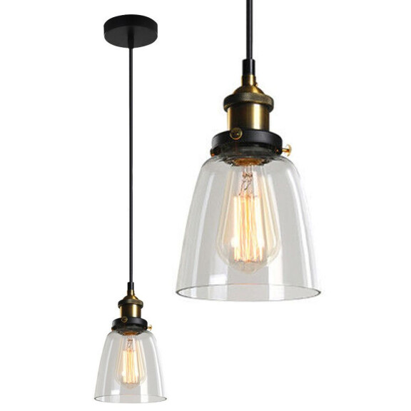 Lampa sufitowa wisząca szklana Verto D