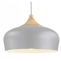 Lampa sufitowa wisząca pojedyncza Bari Szara