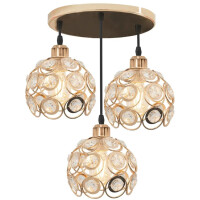 Elegancka Lampa Sufitowa App211-3cpr Kryształ Złota