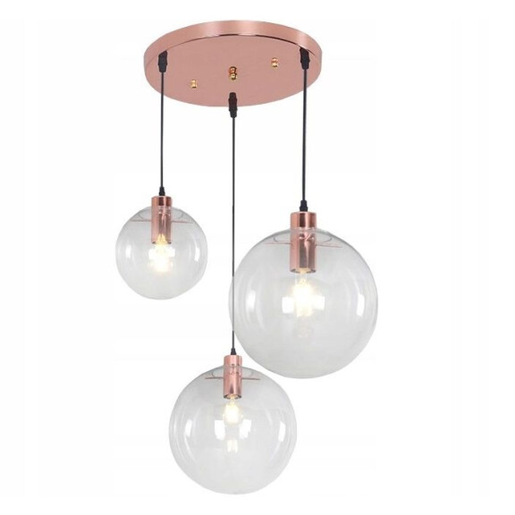 Lampa sufitowa wisząca szklana LASSI 20+25+30 cm APP038-3CP