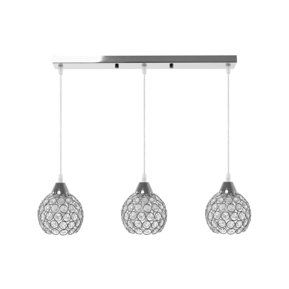 Lampa Wisząca Kryształowa Potrójna App715-3cp Chrom