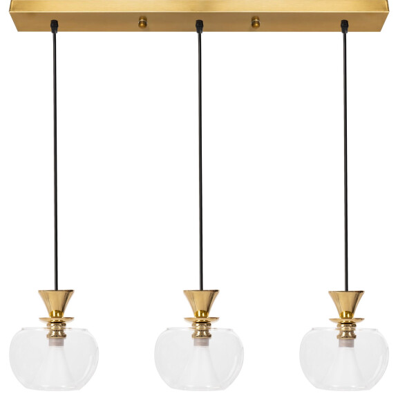 Lampa Sufitowa Wisząca Szklana Kula APP903-3CP Złota