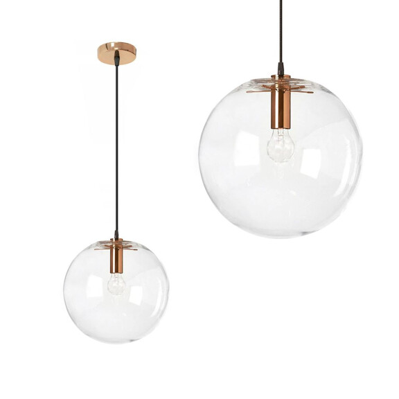 Lampa sufitowa wisząca szklana Lassi 15 cm Różowe Złoto