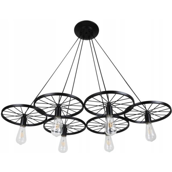 Lampa Sufitowa Wisząca App215-6cp Koło Industrial