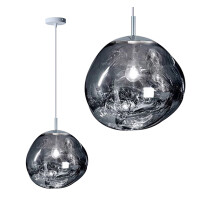 Lampa Sufitowa Wisząca Szklana APP330-1CP SREBRNA