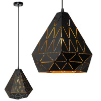 Lampa Sufitowa Trójkątna Geometryczna App252-1cp Czarna
