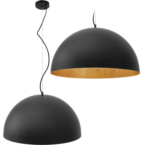 Lampa Sufitowa Wisząca Misa Metalowa 50cm APP379-1CP Czarna