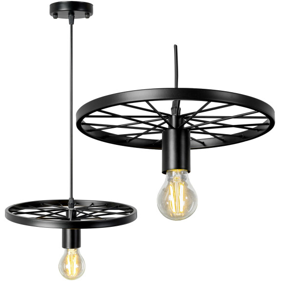 Lampa Sufitowa Wisząca Retro Koło Loft APP212-1CP