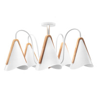 Lampa Sufitowa Skandynawska Pięcioramienna App606-5c Biała