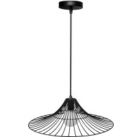 Lampa Sufitowa Wisząca Płaska Okrągła Loft  APP500-1CP Czarna