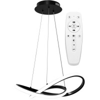 Lampa Sufitowa Wisząca Ring Nowoczesna LED + Pilot APP391-CP Czarna