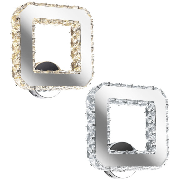 Lampa ścienna kinkiet kryształowy led kwadratowy APP415-W APP416-W