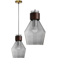 Lampa sufitowa szklana APP435-1CP szara
