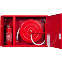 Hydrant wewnętrzny Z-25/30G zawieszany z wężem półsztywnym 25mm dł. 30m i miejscem na gaśnicę