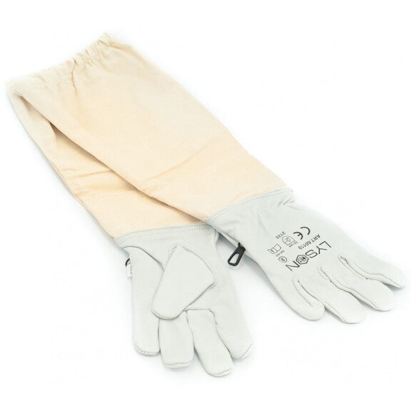 Rękawice pszczelarskie skórzane