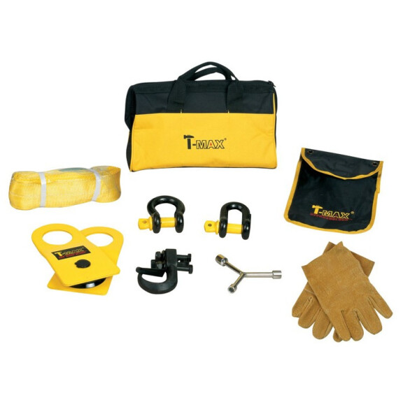 Zestaw szekli i pęt linowych do wyciągarki