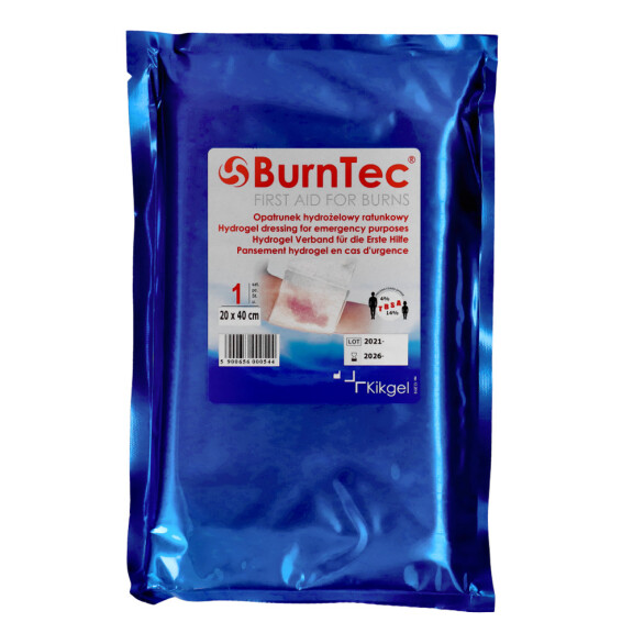 Opatrunek hydrożelowy BurnTec, sterylny, 20x40 cm