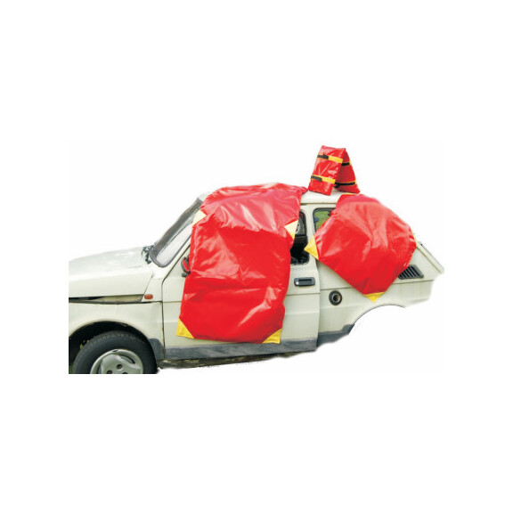 Zestaw osłon na ostre krawędzie, płachty ochronne na szybę i obcięte słupki, torba