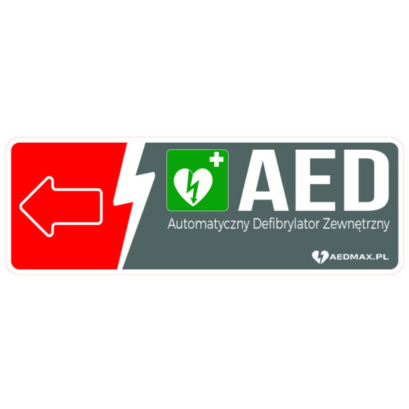 Oznakowanie AED - Tablica kierunkowa