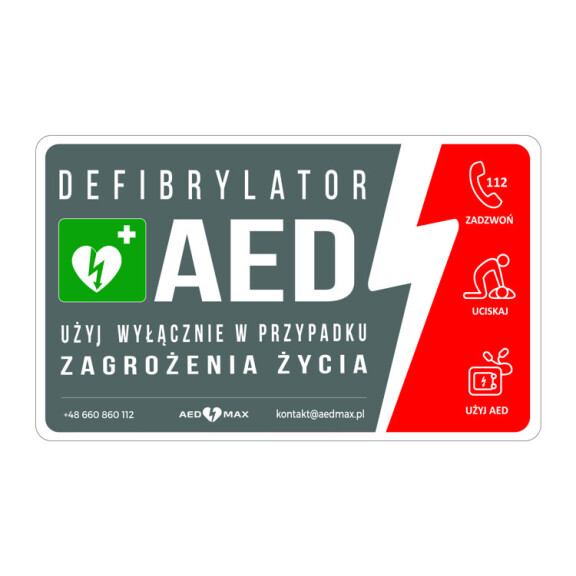 Oznakowanie AED - Gablota
