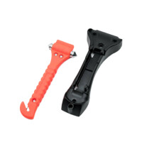 Młotek bezpieczeństwa do szyb z nożem życia (przecina pasy samochodowe)