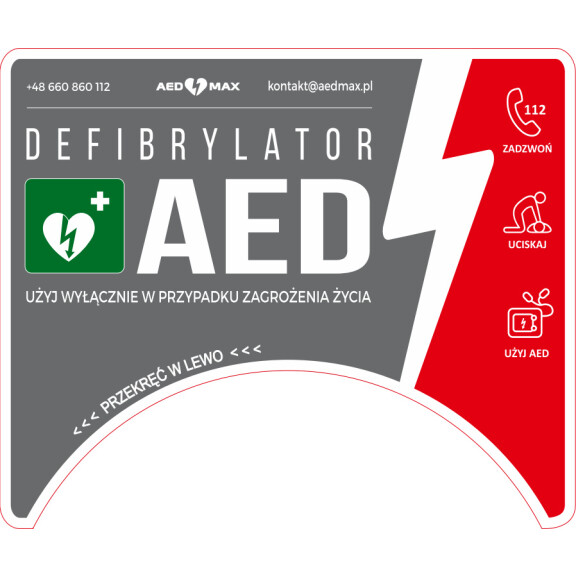 Oznakowanie AED - Tablica dla Rotaid