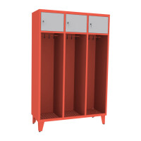 Szafa ubraniowa STRN400/3b na nogach, potrójna