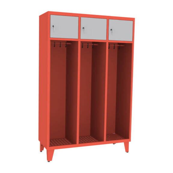 Szafa ubraniowa STRN400/3b na nogach, potrójna