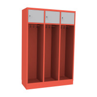 Szafa ubraniowa STR400/3b na cokole, potrójna