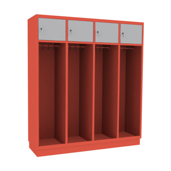 Szafa ubraniowa STR400/4b na cokole, poczwórna