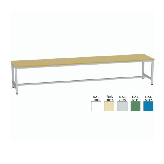 Ławka wolnostojąca do szatni długość 2m, 6 nóg