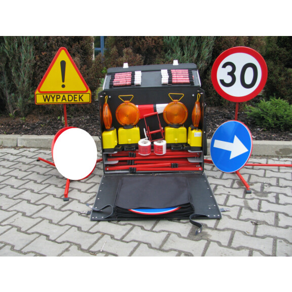 Walizkowy zestaw znaków drogowych ZAPORA - typ pomniejszony