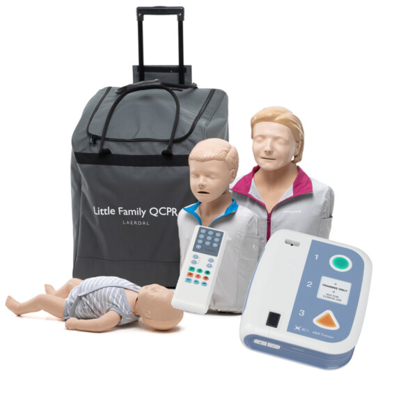 Zestaw fantomów Leardal Little Family QCPR + defibrylator AED szkoleniowy XFT-120C+