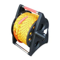 Lina ratownicza pływająca fi 10mm o długości 50 m na bębnie - kołowrót ratowniczy