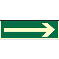 Znak 103 - Kierunek drogi ewakuacyjnej - format B 10x30 cm